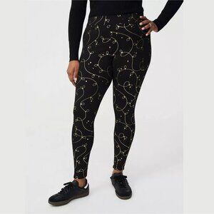 Torrid - Full-Length Legging in Lit Up, Deep Black & Gold Foil
